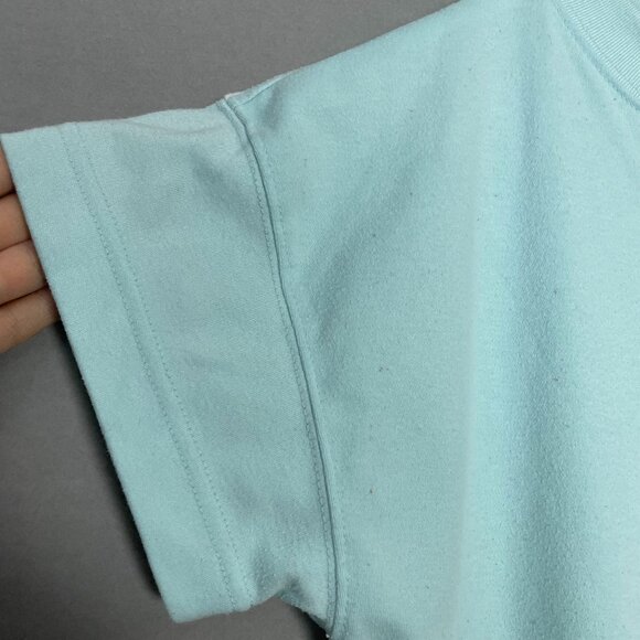 Vintage 80s Shirt Striped FLAWS Pastel Short Sleeves Button Collar Women Retro - Picture 8 of 12